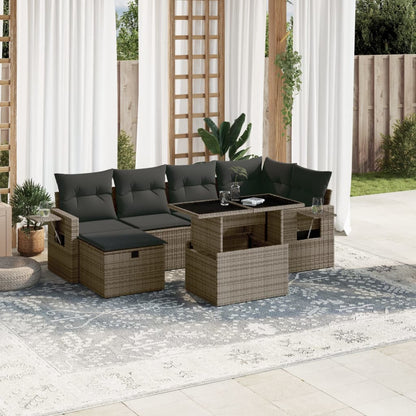 Sofasæt Til Haven 7 Dele Med Hynder Polyrattan - Variant 3274980