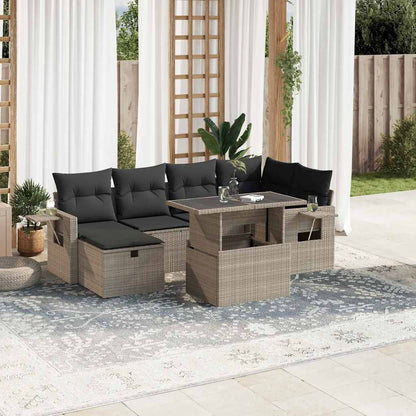Sofasæt Til Haven 7 Dele Med Hynder Polyrattan - Variant 3274982