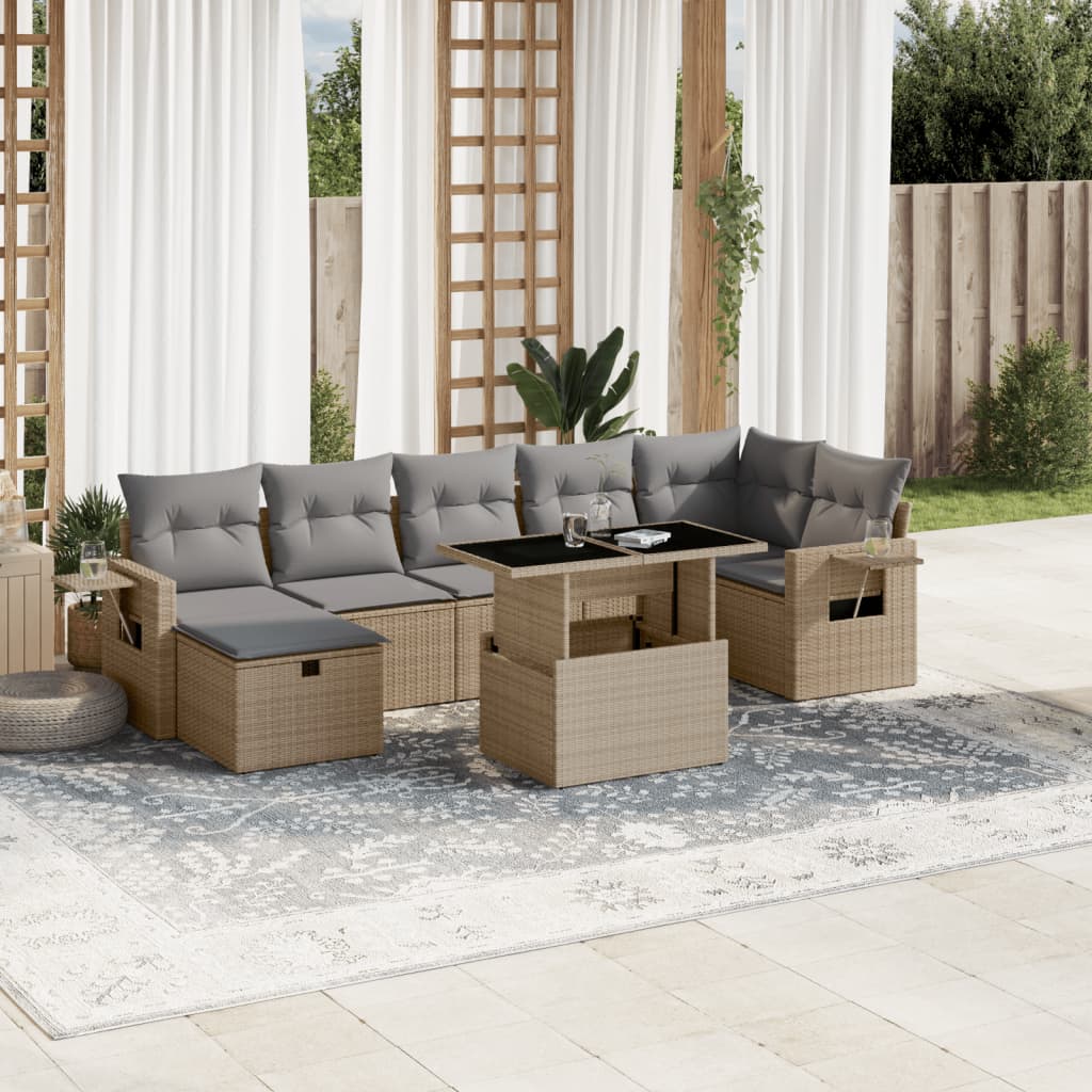 Sofasæt Til Haven 8 Dele Med Hynder Polyrattan - Variant 3274989