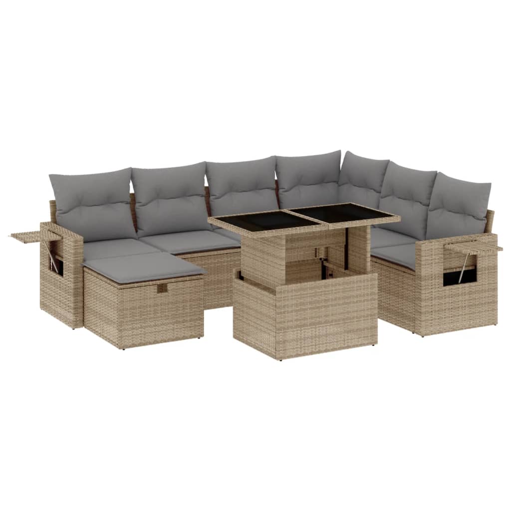 Sofasæt Til Haven 8 Dele Med Hynder Polyrattan - Billede 2