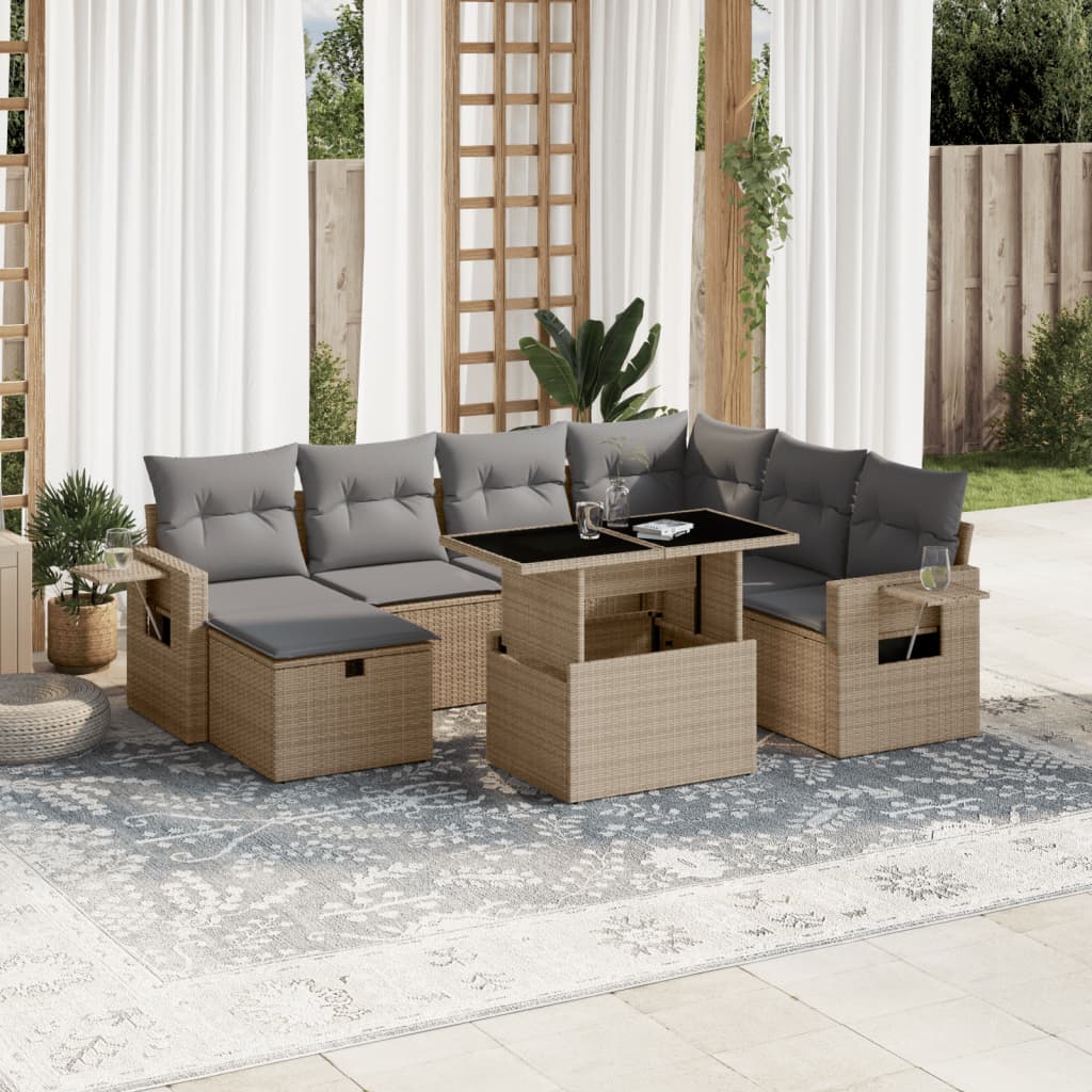 Sofasæt Til Haven 8 Dele Med Hynder Polyrattan - Hovedbillede