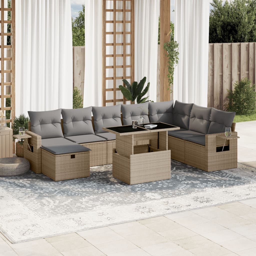 Sofasæt Til Haven 9 Dele Med Hynder Polyrattan - Variant 3275029