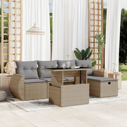 Sofasæt Til Haven 6 Dele Med Hynder Polyrattan - Variant 3275129