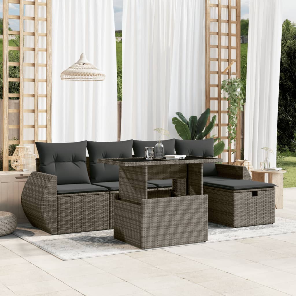 Sofasæt Til Haven 6 Dele Med Hynder Polyrattan - Variant 3275130