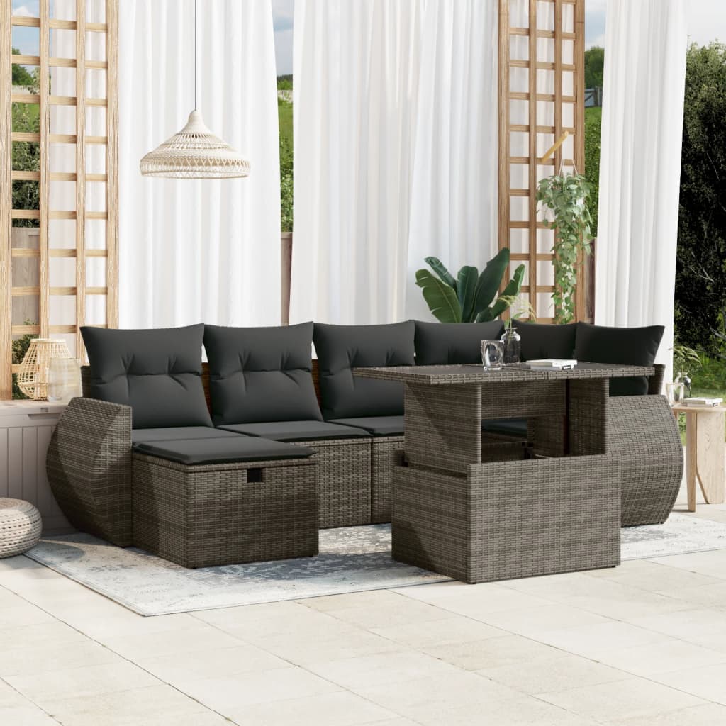 Sofasæt Til Haven 7 Dele Med Hynder Polyrattan - Variant 3275140