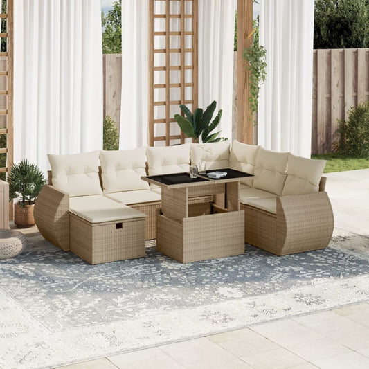 Sofasæt Til Haven 8 Dele Med Hynder Polyrattan - Hovedbillede