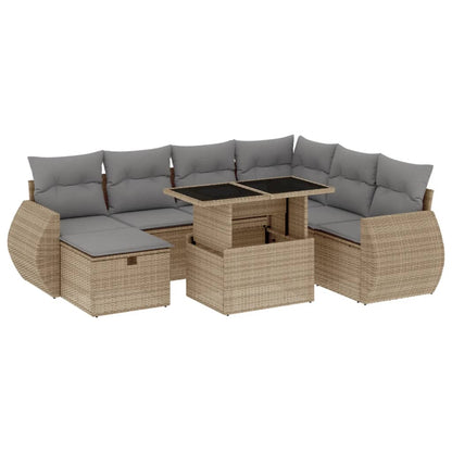 Sofasæt Til Haven 8 Dele Med Hynder Polyrattan - Billede 2