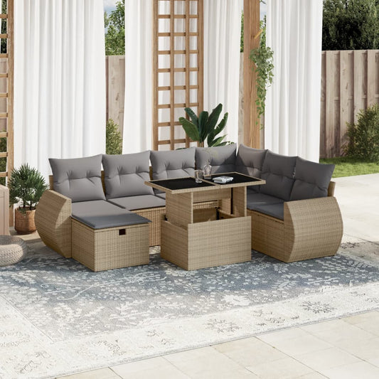 Sofasæt Til Haven 8 Dele Med Hynder Polyrattan - Hovedbillede