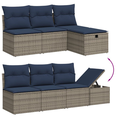 Havesofasæt Med 8 Hynder Polyrattan - Billede 8