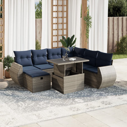 Havesofasæt Med 8 Hynder Polyrattan - Hovedbillede