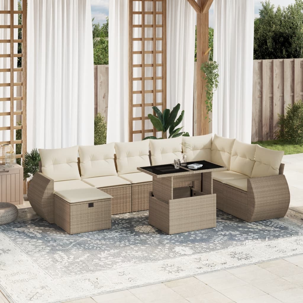 Sofasæt Til Haven 9 Dele Med Hynder Polyrattan - Variant 3275188