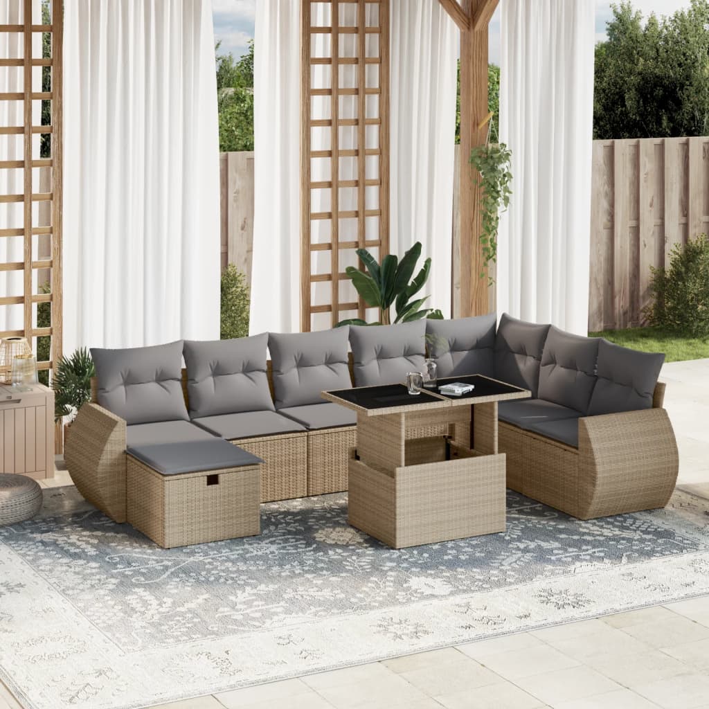 Sofasæt Til Haven 9 Dele Med Hynder Polyrattan - Variant 3275189