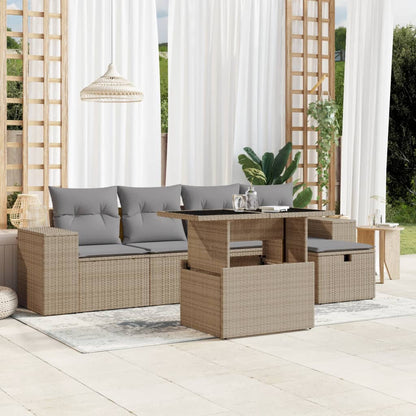 Sofasæt Til Haven 6 Dele Med Hynder Polyrattan - Variant 3275289