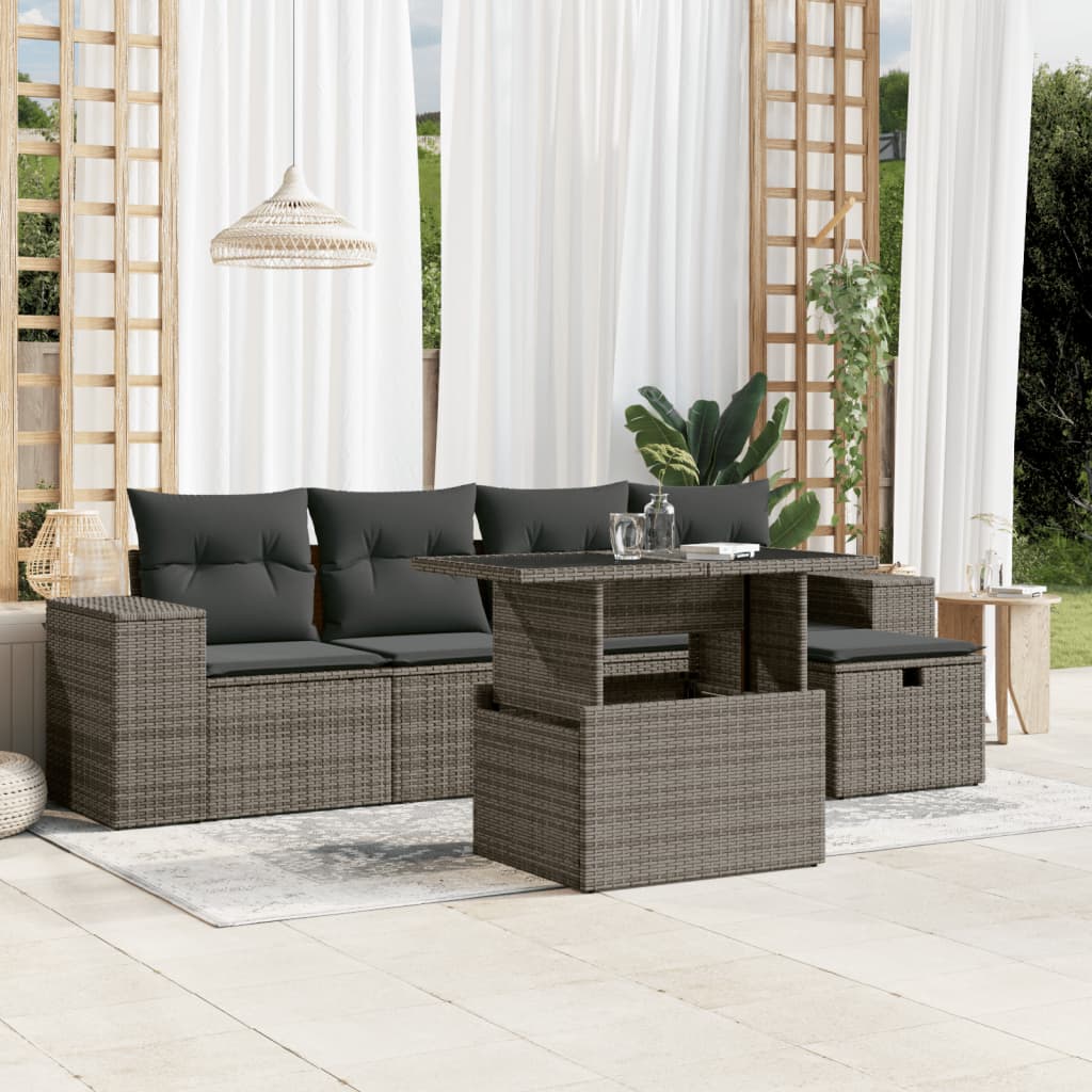 Sofasæt Til Haven 6 Dele Med Hynder Polyrattan - Variant 3275290