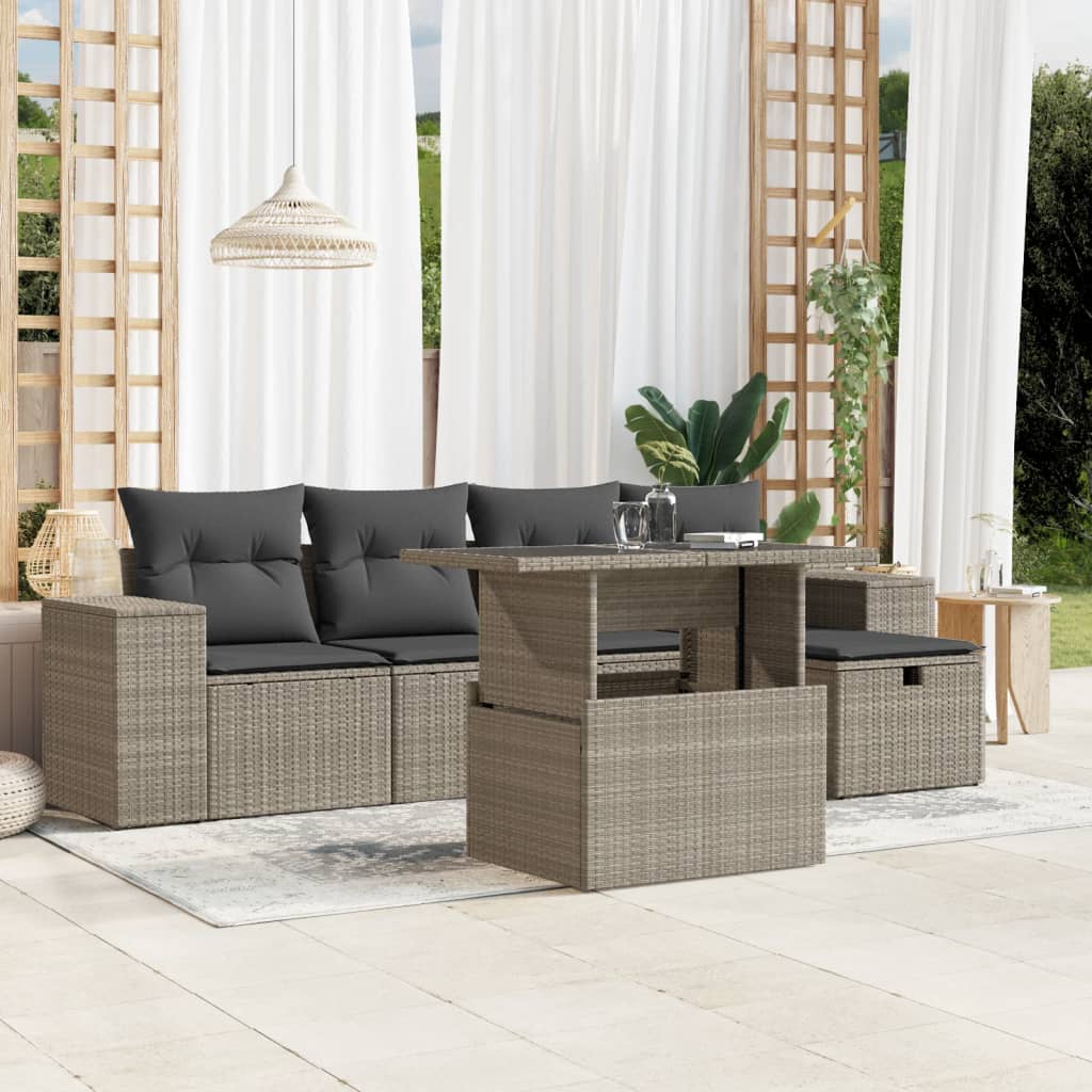 Sofasæt Til Haven 6 Dele Med Hynder Polyrattan - Variant 3275292