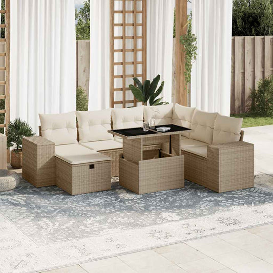 Sofasæt Til Haven 8 Dele Med Hynder Polyrattan - Hovedbillede