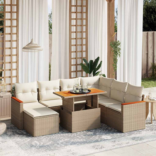 Sofasæt Til Haven 8 Dele Med Hynder Polyrattan - Hovedbillede