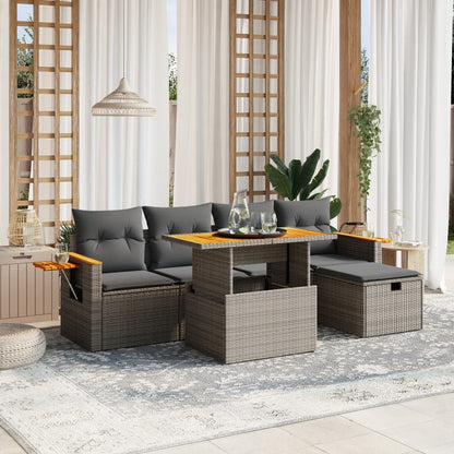 Sofasæt Til Haven 6 Dele Med Hynder Polyrattan - Variant 3276140