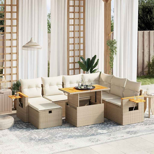 Sofasæt Til Haven 8 Dele Med Hynder Polyrattan - Hovedbillede