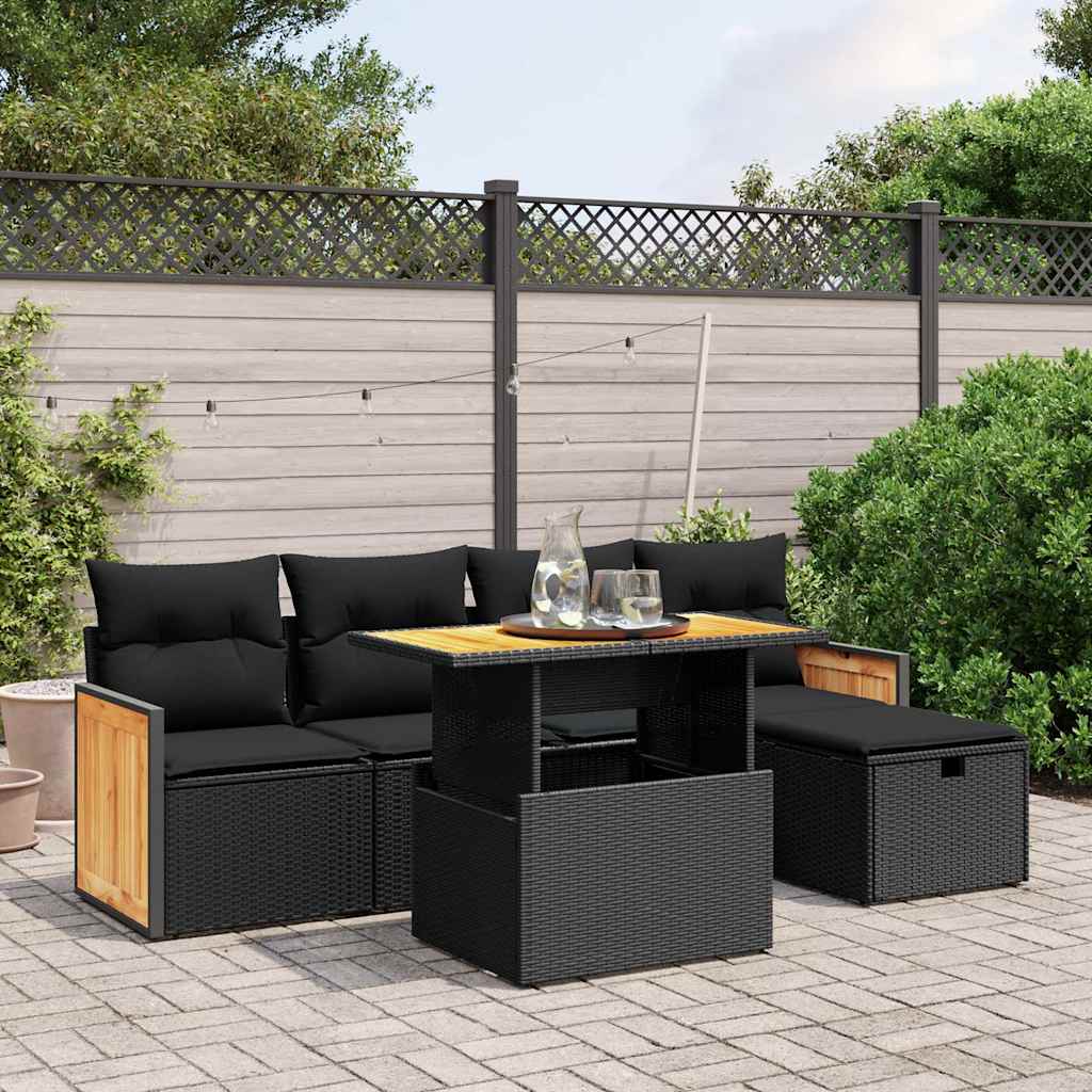 Sofasæt Til Haven 6 Dele Med Hynder Polyrattan - Variant 3276240