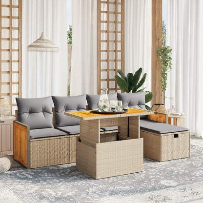 Sofasæt Til Haven 6 Dele Med Hynder Polyrattan - Variant 3276244