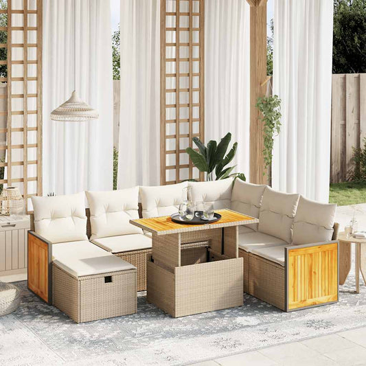 Sofasæt Til Haven 8 Dele Med Hynder Polyrattan - Hovedbillede