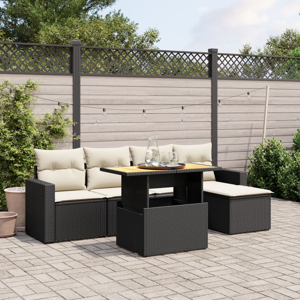 Sofasæt Til Haven 6 Dele Med Hynder Polyrattan - Variant 3271287
