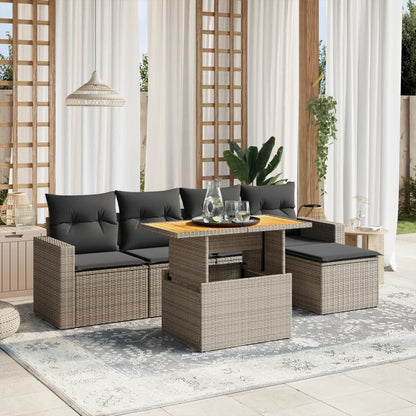 Sofasæt Til Haven 6 Dele Med Hynder Polyrattan - Variant 3271291