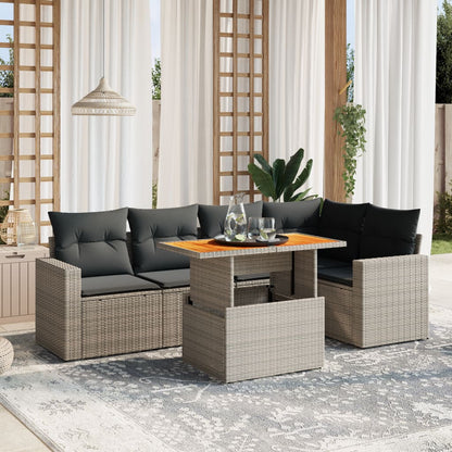 Sofasæt Til Haven 6 Dele Med Hynder Polyrattan - Variant 3271305