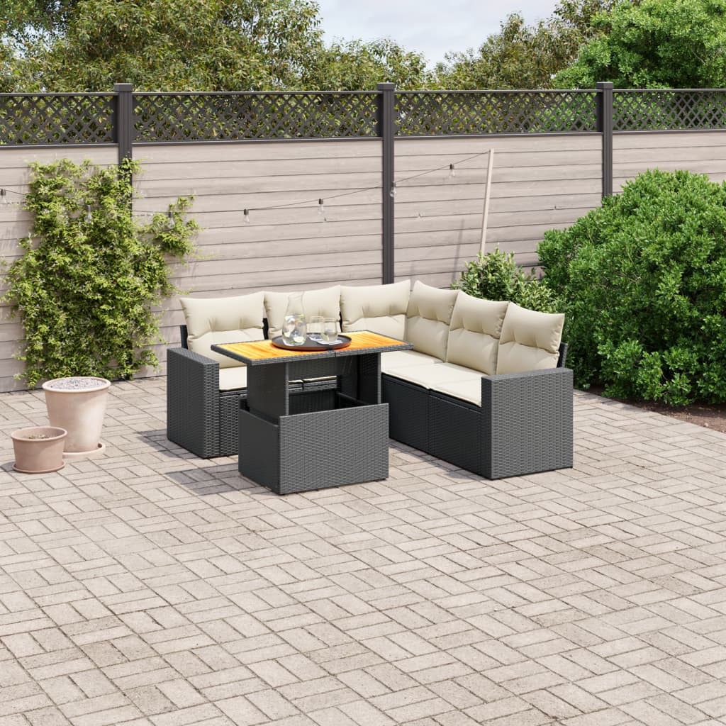 Sofasæt Til Haven 6 Dele Med Hynder Polyrattan - Variant 3271308