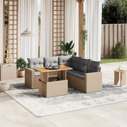 Sofasæt Til Haven 6 Dele Med Hynder Polyrattan - Variant 3271311