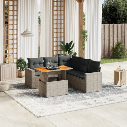Sofasæt Til Haven 6 Dele Med Hynder Polyrattan - Variant 3271312
