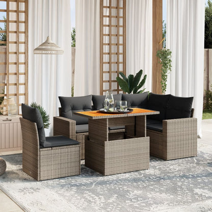 Sofasæt Til Haven 6 Dele Med Hynder Polyrattan - Variant 3271319