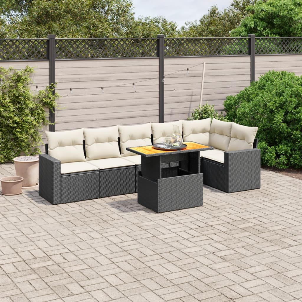 Sofasæt Til Haven 7 Dele Med Hynder Polyrattan - Variant 3271322