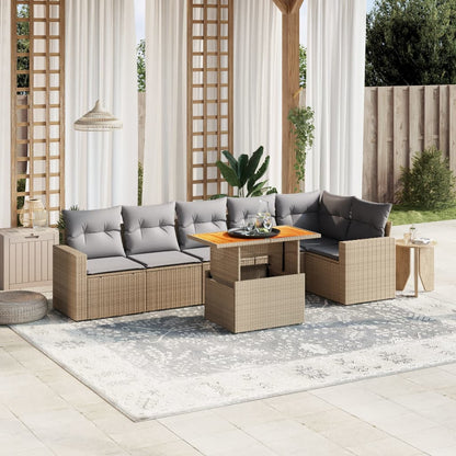 Sofasæt Til Haven 7 Dele Med Hynder Polyrattan - Variant 3271325