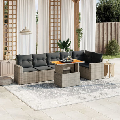 Sofasæt Til Haven 7 Dele Med Hynder Polyrattan - Variant 3271326