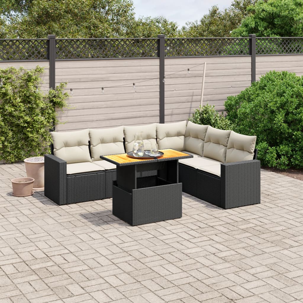 Sofasæt Til Haven 7 Dele Med Hynder Polyrattan - Variant 3271329