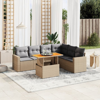 Sofasæt Til Haven 7 Dele Med Hynder Polyrattan - Variant 3271332