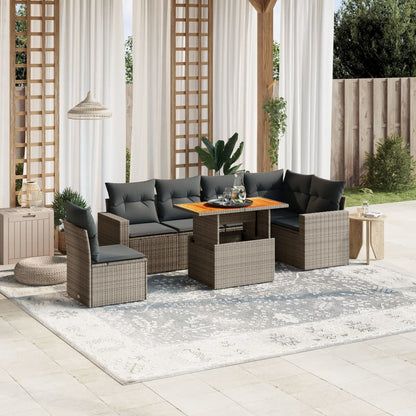Sofasæt Til Haven 7 Dele Med Hynder Polyrattan - Variant 3271340