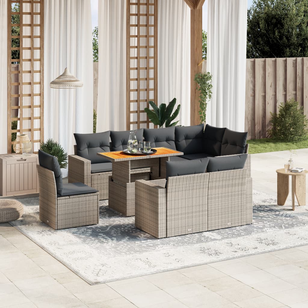 Sofasæt Til Haven 9 Dele Med Hynder Polyrattan - Variant 3271410