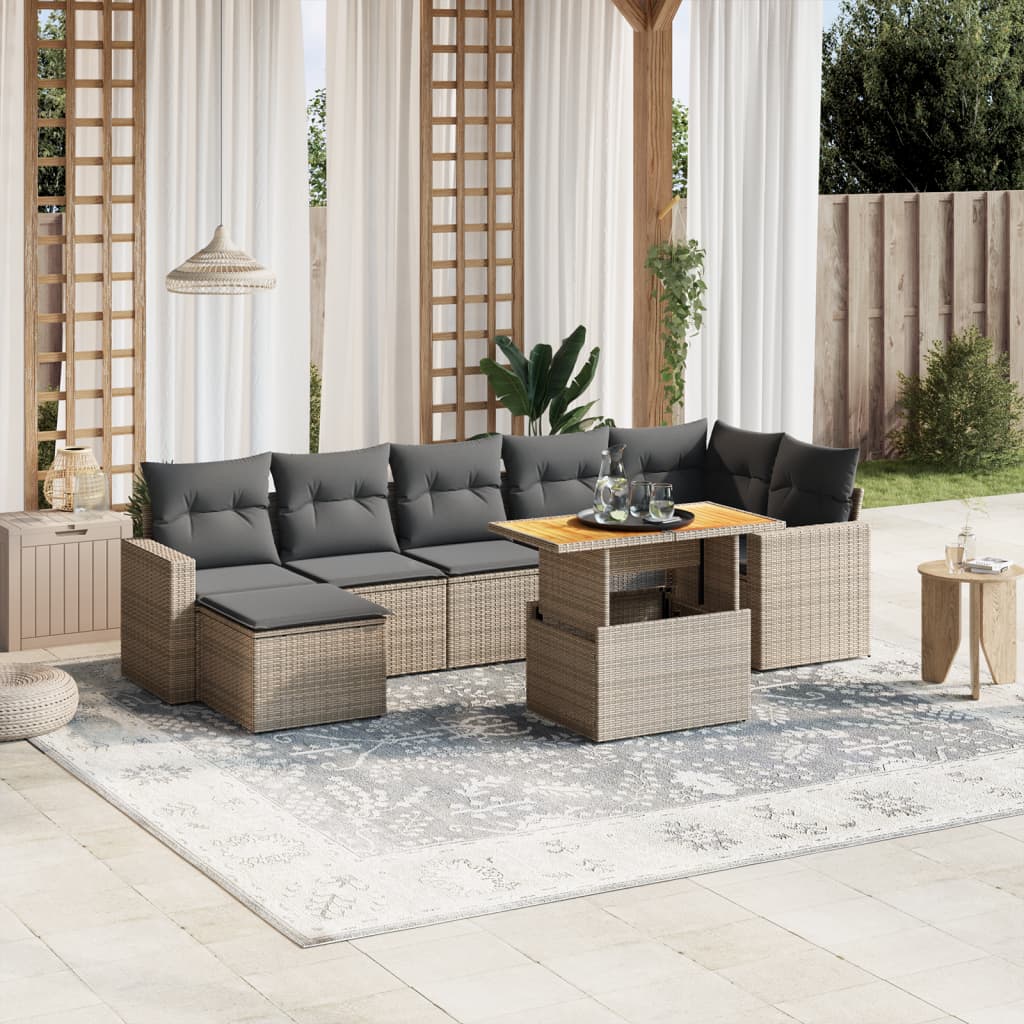 Sofasæt Til Haven 8 Dele Med Hynder Polyrattan - Variant 3271424