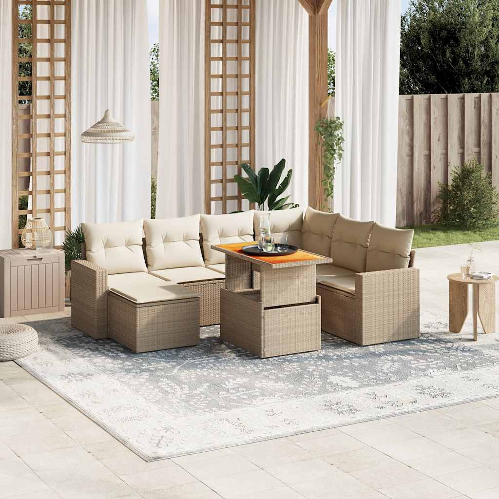 Sofasæt Til Haven 8 Dele Med Hynder Polyrattan - Variant 3271429