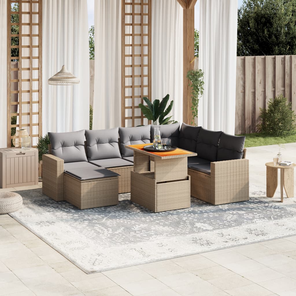 Sofasæt Til Haven 8 Dele Med Hynder Polyrattan - Variant 3271430