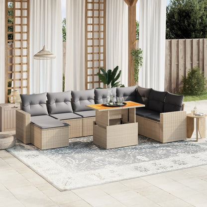 Sofasæt Til Haven 9 Dele Med Hynder Polyrattan - Variant 3271451