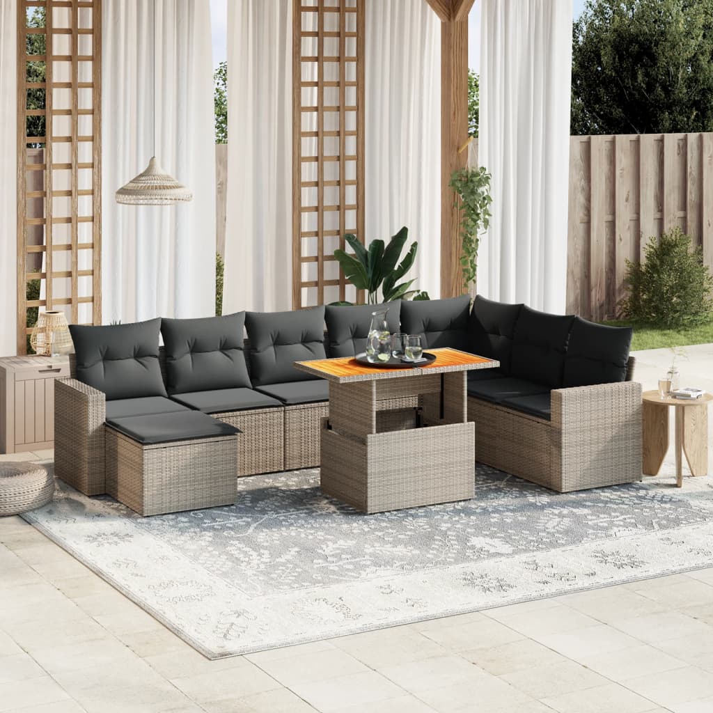 Sofasæt Til Haven 9 Dele Med Hynder Polyrattan - Variant 3271452