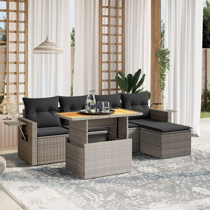Sofasæt Til Haven 6 Dele Med Hynder Polyrattan - Variant 3271732