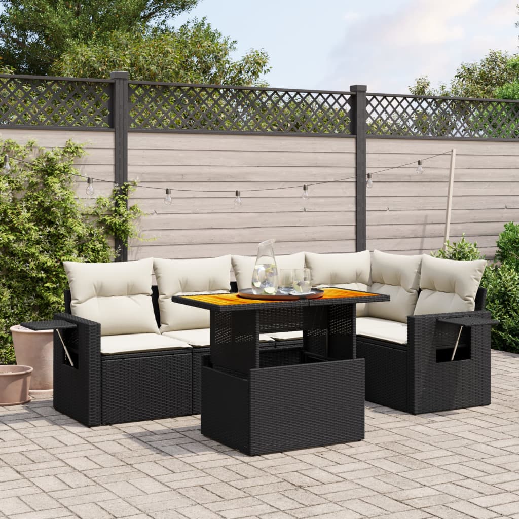 Sofasæt Til Haven 6 Dele Med Hynder Polyrattan - Variant 3271742