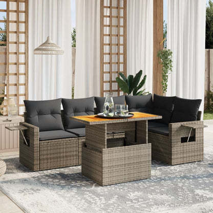 Sofasæt Til Haven 6 Dele Med Hynder Polyrattan - Variant 3271746
