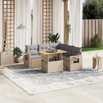 Sofasæt Til Haven 6 Dele Med Hynder Polyrattan - Variant 3271752