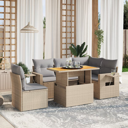 Sofasæt Til Haven 6 Dele Med Hynder Polyrattan - Variant 3271759